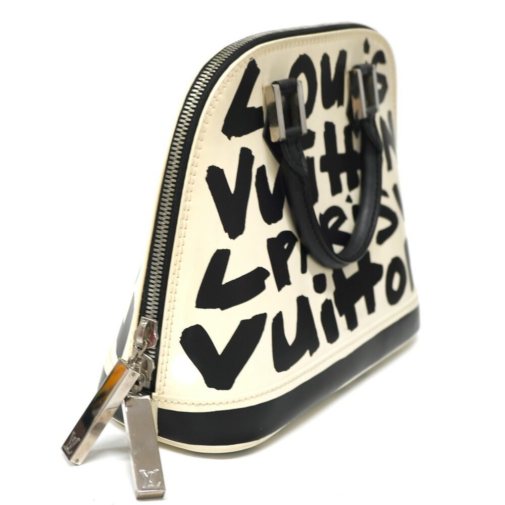 Louis Vuitton Alma Black White Bag - Picture 3 of 9